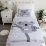 Koala Babybettwäsche 100x135 cm – Wendbar aus 100% Baumwolle für Neugeborene – Bild 2