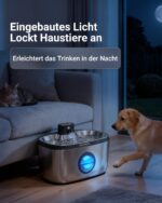 5L Katzenbrunnen Edelstahl mit 4-stufigem Filtersystem – Kabelloser Trinkbrunnen für Katzen & Hunde – Bild 7
