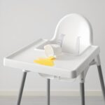 Retoo Kinderhochstuhl 94 cm mit abnehmbarem Tablett & Sicherheitsgurt – Weiß – Bild 5