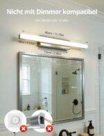 Yafido LED Spiegelleuchte 40cm Bad – 800 Lumen Naturweiss IP44 für Spiegelschrank – Bild 5