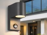meineWunschleuchte Außen-Wandleuchte Anthrazit mit Bewegungsmelder – Moderne Downlight für Hauseingang – Bild 8