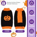Asmea Hundepullover Halloween Kürbis-Kostüm Größe M – Weiches Hundekostüm für kleine & mittlere Hunde – Bild 5