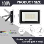 Yatosally 100W LED Außenstrahler – 10000 Lumen, IP66 wasserdicht für Garten & Terrasse – Bild 2