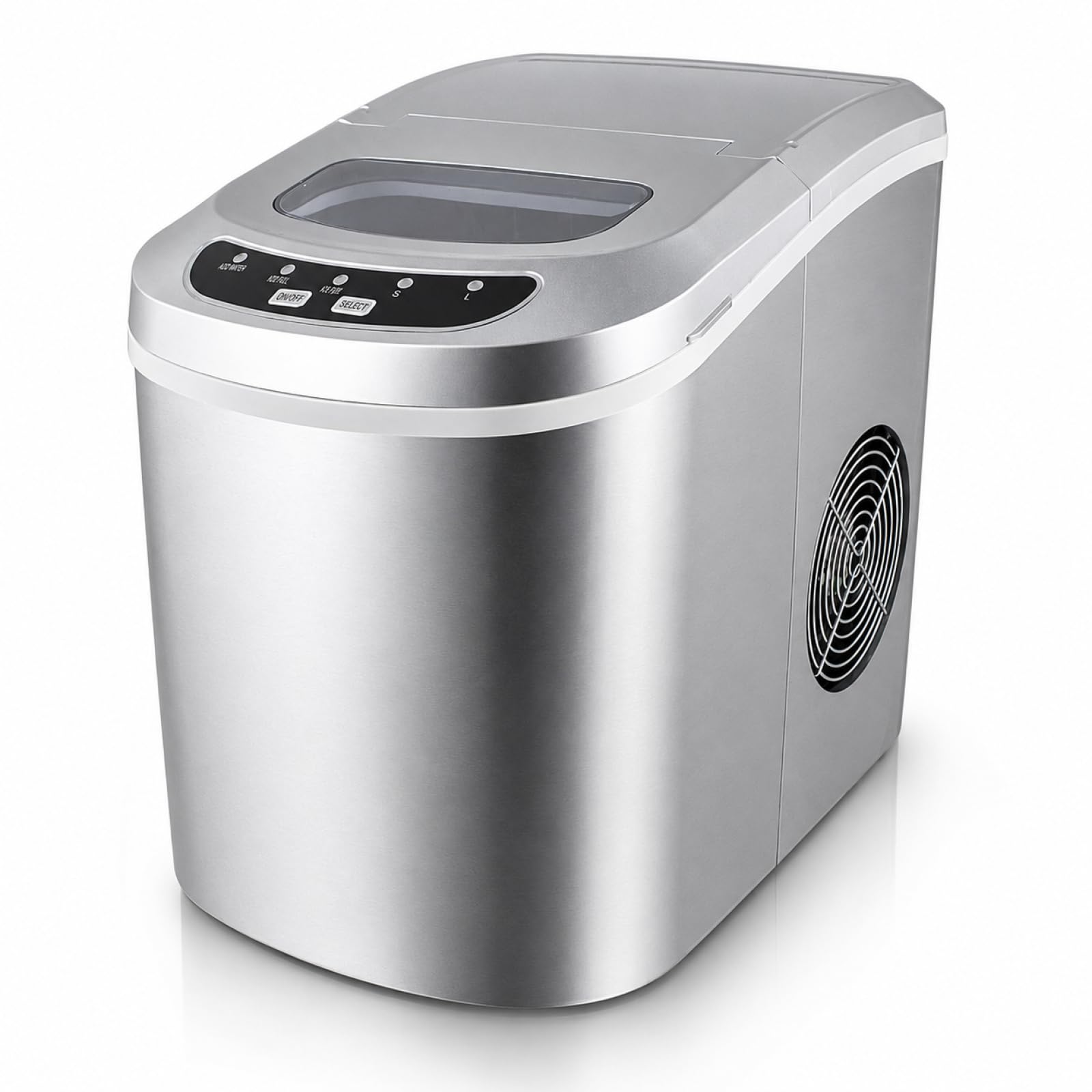 MS-Point Eiswürfelmaschine Silber – Eiskalt in 6–13 Minuten für Partys & Events