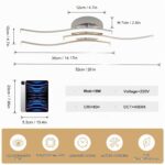 Dorlink LED-Deckenleuchte Ø52cm, 18W 1620LM – Modernes Wellendesign für Schlafzimmer & Wohnzimmer – Bild 2
