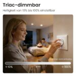 ALUSSO Metall LED Einbaustrahler 230V Dimmbar – 6er Set Badezimmer Spots IP65 – Bild 9