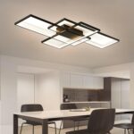 TYJY LED Deckenleuchte 80cm 60W Dimmbar Schwarz – Moderne Rechtecklampe mit Fernbedienung – Bild 8