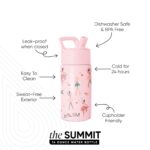 Simple Modern Summit Kindertrinkflasche 415ml mit Strohhalm – Isolierte Edelstahl-Trinkflasche Pink Ballerina – Bild 3