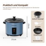 Eamoment 1,8L Reiskocher mit Dampfgarer & Antihaftbeschichtung – Multifunktional für 1–10 Personen – Bild 2