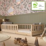 Crazy Pine Montessori Bodenbett 140x200 cm – Kinderbett mit Rausfallschutz & Lattenrost – Bild 3