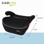 Carkids Alex I-Size Sitzerhöhung schwarz – Kindersitzerhöhung für 125–150 cm – Bild 7