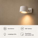TAP LIGHT Aurora Premium LED Wandleuchte – Kabellos mit Fernbedienung & 360° Magnethalterung – Bild 3