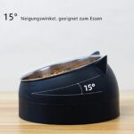 Eeyfarog Katzennapf 3er Set Edelstahl 400ml – Erhöhter Futternapf mit 15° Neigung – Bild 5