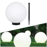 Green Blue GB166 Solarkugel 25cm – LED Gartenleuchte mit Dämmerungssensor für Wege & Terrasse