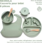NEXROLA Baby Geschirrset 8-teilig mit Saugnäpfen – BPA-frei Kindergeschirr für selbstständiges Essen – Bild 6