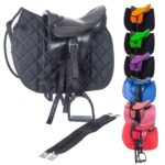 Marengos Holzpferd Sattel Set 12" Beginner – Komplettes Reitzubehör aus Kunstleder