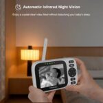 HelloBaby Babyphone mit Kamera ohne WLAN – 3,2" Display, 320° Schwenk, Nachtsicht, 305m Reichweite – Bild 3
