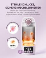 Comfyer BW02 Tragbarer Flaschenwärmer 500 ml mit Sterilisator – 16000 mAh Akku für unterwegs – Bild 3