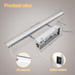Dehobo LED Spiegelleuchte 42cm 9W – Badezimmerleuchte IP44 Neutralweiss 4000K mit Schalter – Bild 2