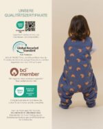 molis & co Baby-Schlafsack mit Füssen 2,5 tog – Winterschlafsack aus Bio-Baumwolle für sicheren Schlaf – Bild 7