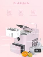 FOHERE Eiswürfelmaschine 14 kg – Kompakt mit Griff, 2 Grössen & Selbstreinigung – Bild 9
