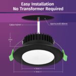 YindaLux 4er LED Einbaustrahler RGB mit App & Fernbedienung – Dimmbar, IP44, 500lm für Badezimmer – Bild 6