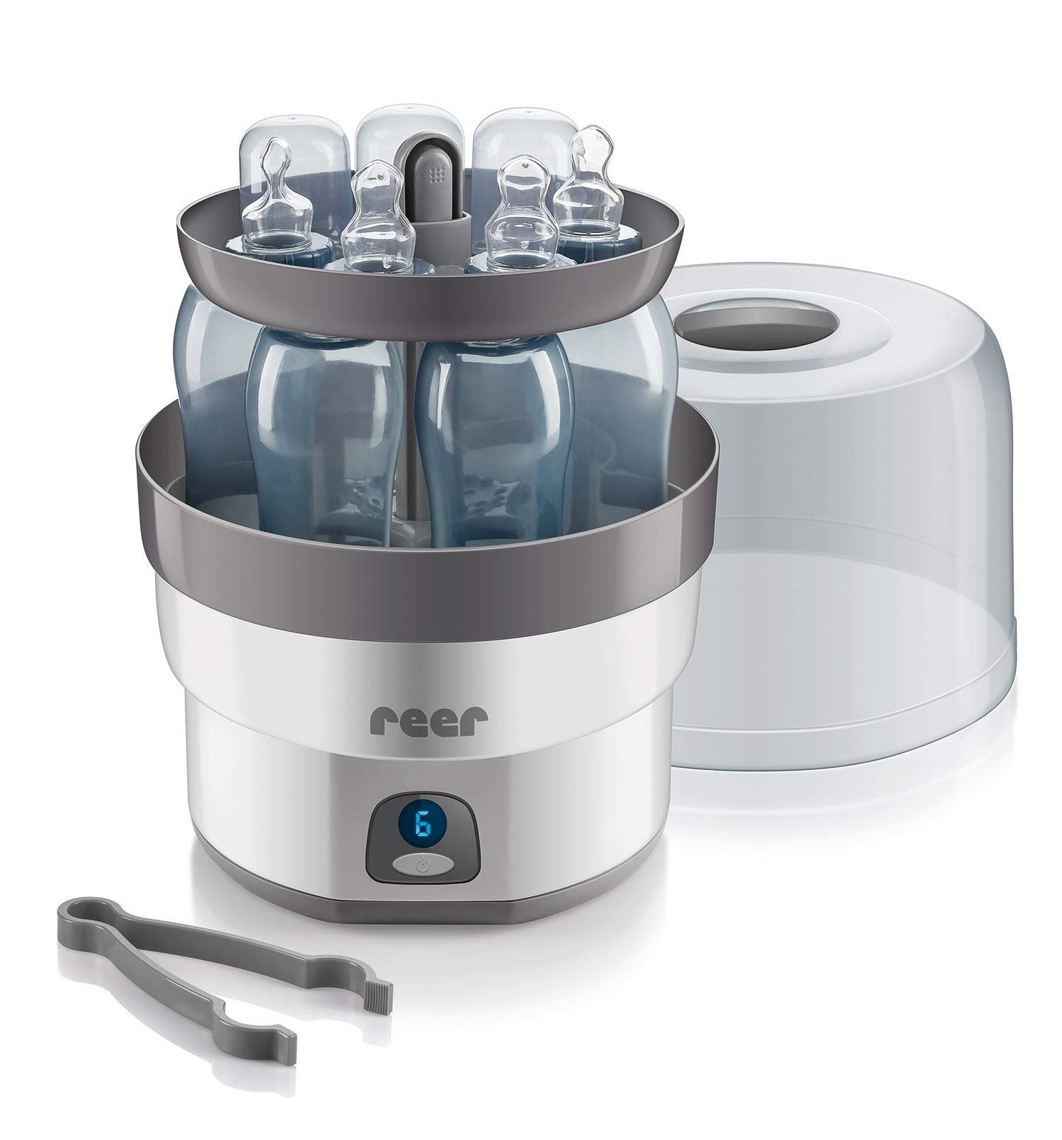 reer VapoMax Dampfsterilisator für 6 Babyflaschen – Schnelle Desinfektion ohne Chemikalien