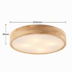 Lindby Tanju Deckenlampe 50 cm – Eichenholz Vintage Rustikal 4-flammig E27 – Bild 5