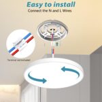 Swoieltr LED Deckenleuchte Ø28cm 24W 4000K – 2000LM Flach Wohnzimmer & Badezimmer – Bild 6