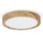 LVL LED-Deckenleuchte 12W Holzmaserung – Nordisches Design mit 3 Farbtemperaturen