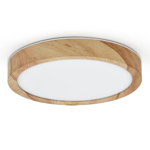 LVL LED-Deckenleuchte 12W Holzmaserung – Nordisches Design mit 3 Farbtemperaturen