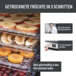 KitchenQuality Dörrautomat 260W mit 5 Einlegeböden – Gesunde Snacks selbst herstellen – Bild 5
