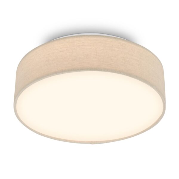 BRILONER LED Deckenlampe 30 cm mit Stoffschirm – Warmweiss für Wohn- & Schlafzimmer