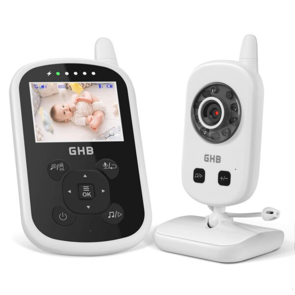 GHB Video Babyphone 2,4 GHz mit Infrarot-Nachtsicht – 300m Reichweite & Gegensprechfunktion