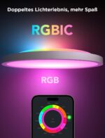 Govee RGBIC Deckenleuchte 24W Ø30cm – Smart LED Deckenlampe mit 16M Farben für Wohnzimmer – Bild 2