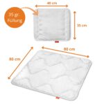 sleepling Babybettenset 80x80 cm Ganzjahresdecke & Kissen – OEKO-TEX zertifiziert – Bild 2