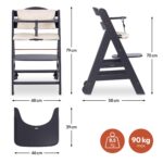 hauck Beta+ Holzhochstuhl Set mit Rädern – Mitwachsend von 6 Monaten bis 90 kg – Bild 3