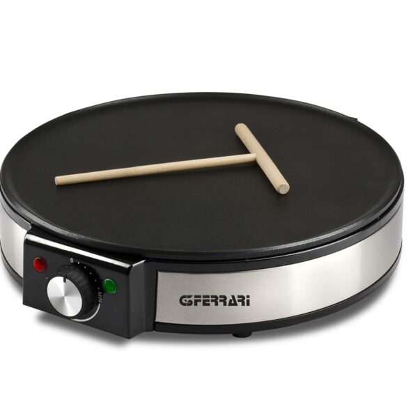 G3 Ferrari Profi-Crêpes-Maker 30 cm – 1200 W Edelstahlplatte mit Temperaturregler