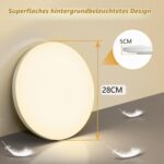 LED Deckenleuchte Ø28cm 2er Set 24W 3000K – Flach & Wasserfest für alle Räume – Bild 3