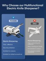 FOHERE Elektrischer Messerschärfer 5 in 1 – Professionelle Schärfanlage mit Diamantschleifmitteln – Bild 9