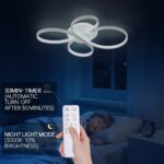 Amdelne LED Deckenleuchte Blüten-Design 42W 5300lm – Dimmbar mit Fernbedienung – Bild 3