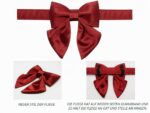 Lionet Paws Hundehalsband mit Fliege – Elegantes Seidenhalsband für grosse Hunde (40-60 cm) – Bild 3
