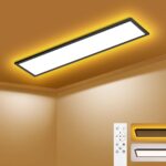 SNADER LED Deckenleuchte 100x25cm Dimmbar – 36W Panel mit Fernbedienung & Hintergrundlicht