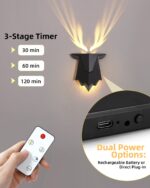 Fuloon Hirschschatten LED Wandleuchte mit Fernbedienung – Dimmbar & Wiederaufladbar – Bild 3