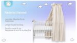 balbina Baldachin 240 x 165 cm aus 100% Baumwolle – Betthimmel mit Rüsche für Kinderbett – Bild 4