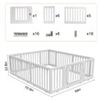 Gupamiga Laufgitter 150x180 cm – Sicheres Laufstall Aktivitätszentrum für Babys – Bild 2