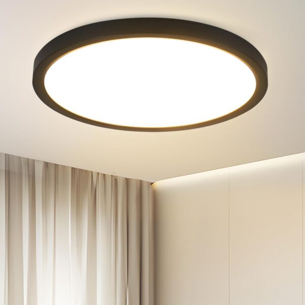 muyuua LED Deckenlampe Ø22cm 15W – Warmweiss IP44 für Bad, Küche & Flur