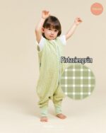 molis&co Baby-Sommerschlafsack mit Füssen 0.5 TOG – 100% Baumwolle Oeko-Tex – 80 cm Pistacchio – Bild 4