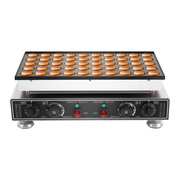 ROGONPDK Mini Dutch Pancake Maker für 50 Poffertjes – 1800W Profi-Pancakemaschine