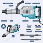ENEACRO Abbruchhammer 1700W SDS-Hex mit 65 Joule – Professioneller Stemmhammer für Beton – Bild 2